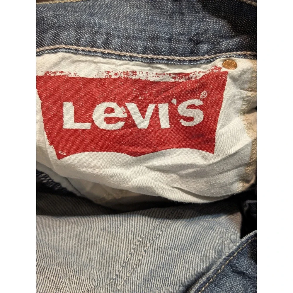 Levis 514 Slim Straight Jeans Mens 34x30 Blue‎ Medium Wash Zipper Back Pockets